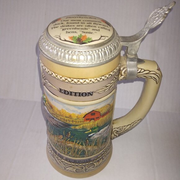 1988 Ducks Unlimited Mallard Beer Stein Second Edition The Waterfowl Series - Picture 2 of 6